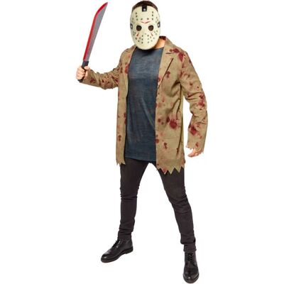 Amscan Jason Voorhees Kostým - Krvavá košile a maska Amscan Jason Voorhees Kostým - Krvavá košile a maska