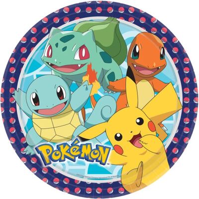 Assiette jetable Amscan 9904820-66 - Assiettes en papier Pokémon 23cm - Publicité Assiette jetable Amscan 9904820-66 - Assiettes en papier Pokémon 23cm - Publicité