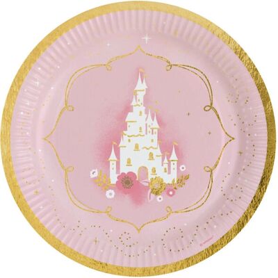 Assiette jetable rose princesse - Amscan - Publicité Assiette jetable rose princesse - Amscan - Publicité