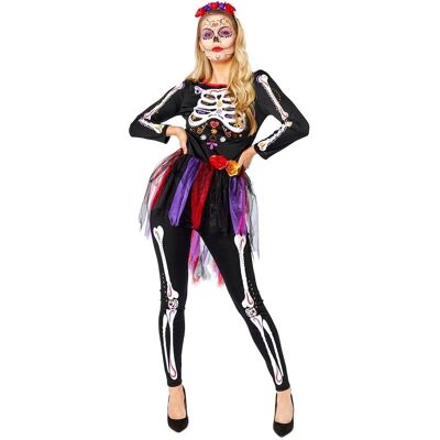 Amscan Miss Day of the Dead Skeleton Kostuum voor Vrouwen Amscan Miss Day of the Dead Skeleton Kostuum voor Vrouwen