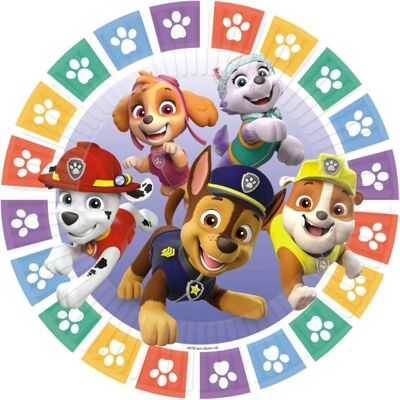 Amscan Paw Patrol 8 Pratos de Papel Redondos Descartáveis - 23cm Amscan Paw Patrol 8 Pratos de Papel Redondos Descartáveis - 23cm