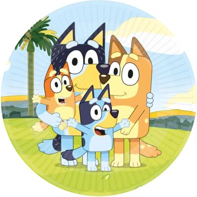 Dětské servírování Bluey ZIRIZON - Talíře, Poháry, Ubrousky - 8 Hostů Dětské servírování Bluey ZIRIZON - Talíře, Poháry, Ubrousky - 8 Hostů