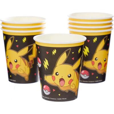 Copos de Festa Pokémon Pikachu - 8 unidades Copos de Festa Pokémon Pikachu - 8 unidades