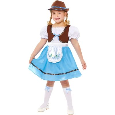 Amscan Bavarian Girl Costume for Kids 8-10 Brown-Blue - Costume Amscan Bavarian Girl Costume for Kids 8-10 Brown-Blue - Costume