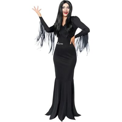 Costume Morticia Addams - Famille Addams M/L Noir Femmes Costume Morticia Addams - Famille Addams M/L Noir Femmes