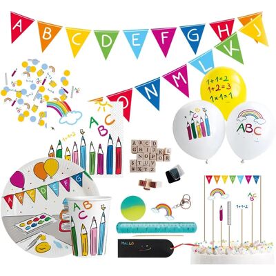 Amscan Paquete de fiesta Primer día de escuela - Tema escolar infantil Amscan Paquete de fiesta Primer día de escuela - Tema escolar infantil
