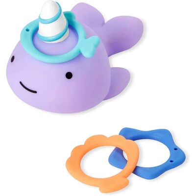 Skip Hop Narwal Ringwurfspiel - Badespielzeug für Babys Skip Hop Narwal Ringwurfspiel - Badespielzeug für Babys