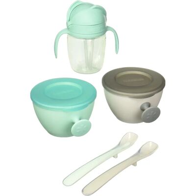 Skip Hop Baby Fütterset - Grau/Türkis - Baby Essenset Skip Hop Baby Fütterset - Grau/Türkis - Baby Essenset