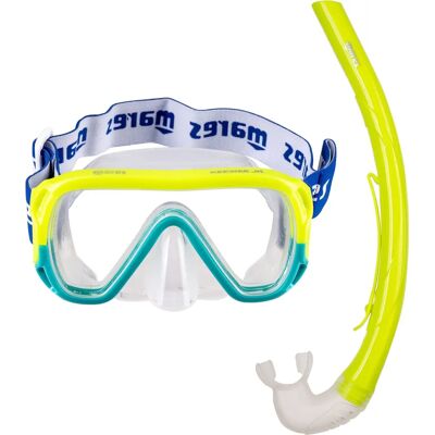 Set da Snorkel Mares Aquazone - Junior, Giallo, Maschera Curva Set da Snorkel Mares Aquazone - Junior, Giallo, Maschera Curva