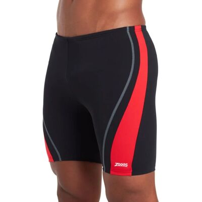 Zoggs Eaton Mid Jammer - Svart/Röd - Herrbadshorts Zoggs Eaton Mid Jammer - Svart/Röd - Herrbadshorts