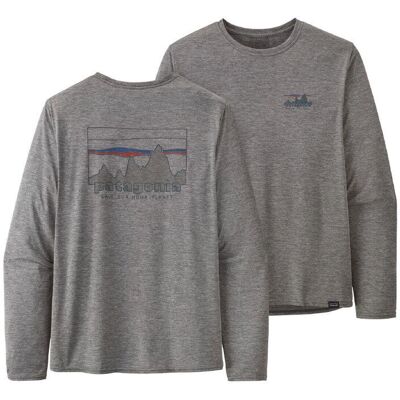 Patagonia L/S Cap Cool Daily Graphic Shirt - Feather Grey - Long Sleeve Patagonia L/S Cap Cool Daily Graphic Shirt - Feather Grey - Long Sleeve