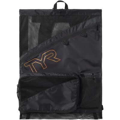 Zaino in mesh TYR Elite Team 40L - Edizione limitata Nero/Oro Zaino in mesh TYR Elite Team 40L - Edizione limitata Nero/Oro