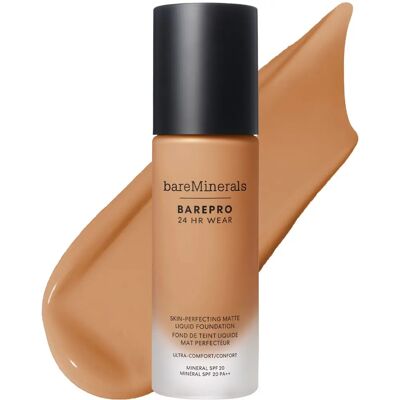 BareMinerals BAREPRO 24HR Matte Comfort Liquid Foundation - Medium Deep 40 Neutral - Liquid Foundation BareMinerals BAREPRO 24HR Matte Comfort Liquid Foundation - Medium Deep 40 Neutral - Liquid Foundation