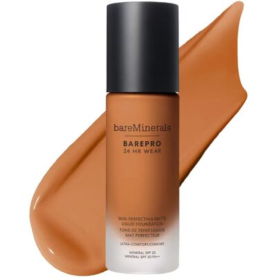 bareMinerals BAREPRO 24HR Matte Comfort Liquid Foundation Mineral SPF20 - Medium Deep 46 Warm bareMinerals BAREPRO 24HR Matte Comfort Liquid Foundation Mineral SPF20 - Medium Deep 46 Warm