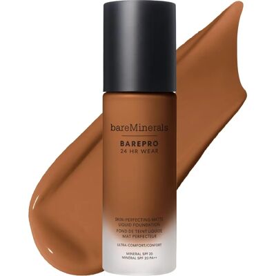 bareMinerals BAREPRO 24HR Matte Comfort Liquid Foundation - Deep 55 Warm - Mineral SPF20 bareMinerals BAREPRO 24HR Matte Comfort Liquid Foundation - Deep 55 Warm - Mineral SPF20