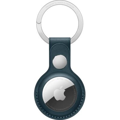 Apple Baltisch Blauw Lederen en Roestvrij Stalen Sleutelhanger Apple Baltisch Blauw Lederen en Roestvrij Stalen Sleutelhanger