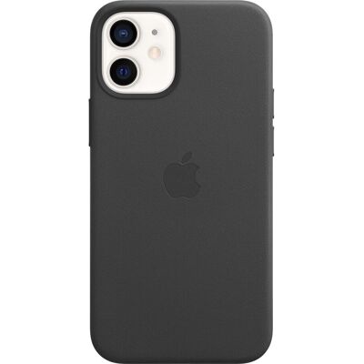 Lederen Case met MagSafe voor iPhone 12 Mini - Zwart - Bescherming & Stijl Lederen Case met MagSafe voor iPhone 12 Mini - Zwart - Bescherming & Stijl