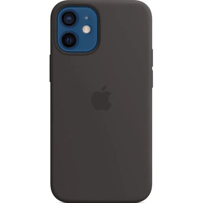 Housse en Silicone Apple avec MagSafe (iPhone 12 mini) - Noire Housse en Silicone Apple avec MagSafe (iPhone 12 mini) - Noire