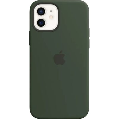 Apple iPhone 12/12 Pro Siliconen Hoes met MagSafe - Cyprus Groen Apple iPhone 12/12 Pro Siliconen Hoes met MagSafe - Cyprus Groen
