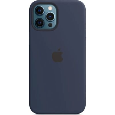 Apple iPhone 12 Pro Max Siliconen Hoesje met MagSafe - Donker Marineblauw Apple iPhone 12 Pro Max Siliconen Hoesje met MagSafe - Donker Marineblauw