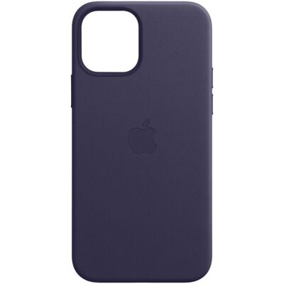 Apple leren case met MagSafe voor iPhone 12 - Donkerpaars Apple leren case met MagSafe voor iPhone 12 - Donkerpaars