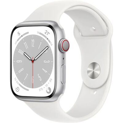 Apple Watch Series 8 OLED 45 mm - Zilver - GPS + Cellular - Touchscreen - Smartwatch Apple Watch Series 8 OLED 45 mm - Zilver - GPS + Cellular - Touchscreen - Smartwatch