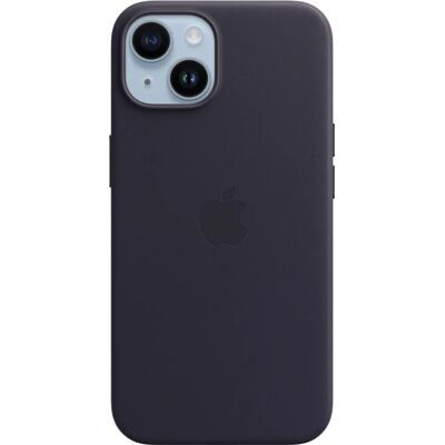 Apple leren hoes met MagSafe (iPhone 14) - Ink Apple leren hoes met MagSafe (iPhone 14) - Ink