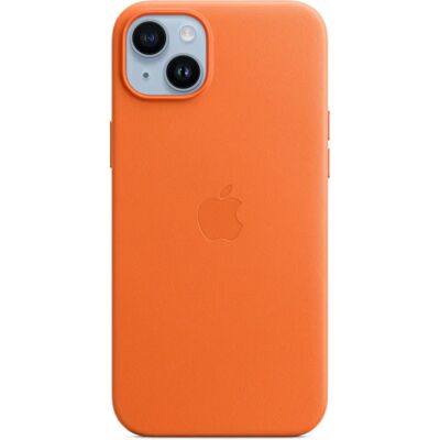 Apple leren hoes met MagSafe (iPhone 14 Plus) - oranje Apple leren hoes met MagSafe (iPhone 14 Plus) - oranje