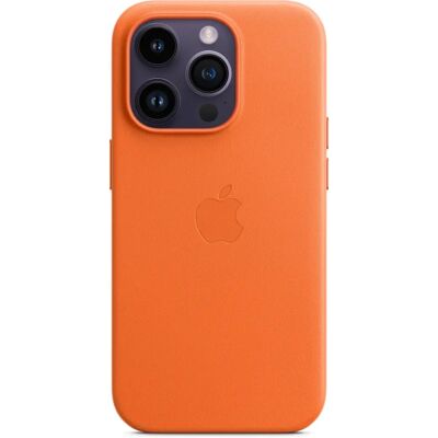 Apple iPhone 14 Pro Lederenhoes met MagSafe - Oranje Apple iPhone 14 Pro Lederenhoes met MagSafe - Oranje