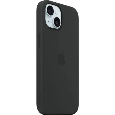 Silikonové pouzdro Apple iPhone 15 - Černé - Kryt na mobil Silikonové pouzdro Apple iPhone 15 - Černé - Kryt na mobil