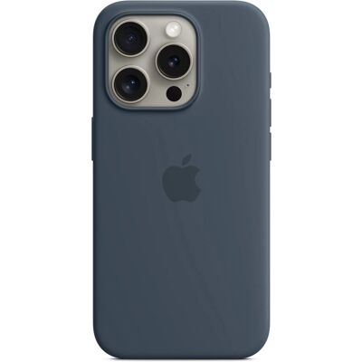 Apple iPhone 15 Pro Siliconen Case Blauw - Telefoonhoesje Apple iPhone 15 Pro Siliconen Case Blauw - Telefoonhoesje