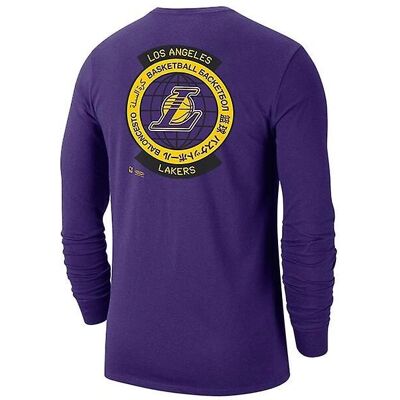 Nike Los Angeles Lakers Dri-FIT długi rękaw koszulka - Koszykówka Nike Los Angeles Lakers Dri-FIT długi rękaw koszulka - Koszykówka