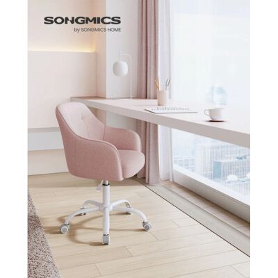 SONGMICS Rosa Bürostuhl - Ergonomisch, Höhenverstellbar, Atmungsaktiver Stoff SONGMICS Rosa Bürostuhl - Ergonomisch, Höhenverstellbar, Atmungsaktiver Stoff