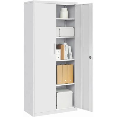 Armoire en Acier avec 5 Étagères - Meuble de Rangement Armoire en Acier avec 5 Étagères - Meuble de Rangement