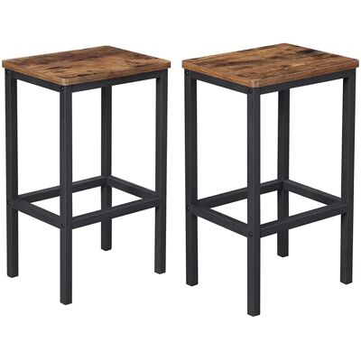 VASAGLE Set aus 2 Industrielle Barhocker - Küche & Lounge VASAGLE Set aus 2 Industrielle Barhocker - Küche & Lounge