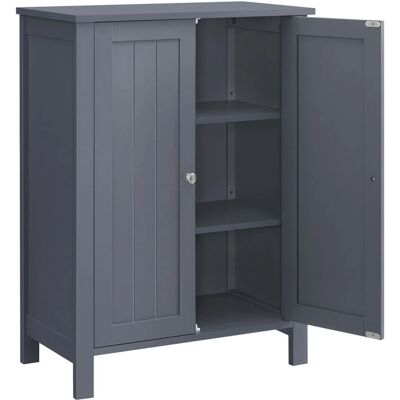 Armario de baño Vasagle - Gris, 2 estantes ajustables, 2 puertas Armario de baño Vasagle - Gris, 2 estantes ajustables, 2 puertas