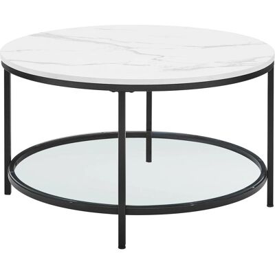 VASAGLE Couchtisch mit Glastopp - Wohnzimmermöbel VASAGLE Couchtisch mit Glastopp - Wohnzimmermöbel