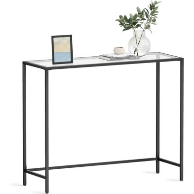 VASAGLE Modern Console Table with Tempered Glass & Adjustable Legs VASAGLE Modern Console Table with Tempered Glass & Adjustable Legs