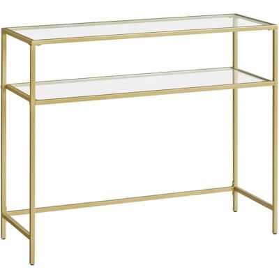 Vasagle Gold Konsole mit Sicherheitsglas, Modern & Stabil Vasagle Gold Konsole mit Sicherheitsglas, Modern & Stabil