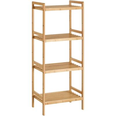 SONGMICS Bamboo Shelving Unit - 4-Tier Natural Storage for Home SONGMICS Bamboo Shelving Unit - 4-Tier Natural Storage for Home