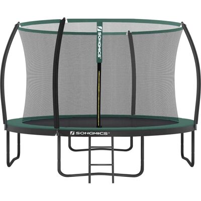 SONGMICS Trampoline rond de 12 pi / 366 cm avec filet de sécurité - Publicité SONGMICS Trampoline rond de 12 pi / 366 cm avec filet de sécurité - Publicité