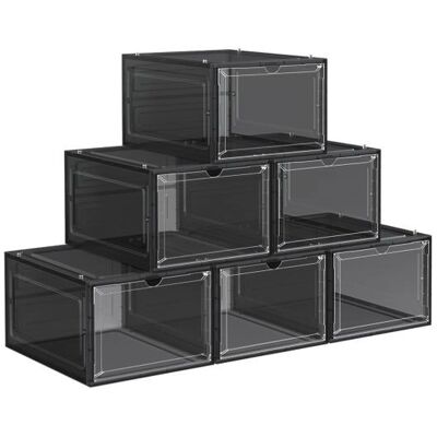Organisateur de Chaussures Songmics - Noir - Empilable, Montage Facile, Taille UK 10 - Publicité Organisateur de Chaussures Songmics - Noir - Empilable, Montage Facile, Taille UK 10 - Publicité