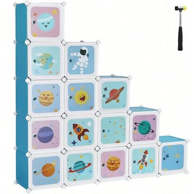 SONGMICS Cube de Rangement Modular pour Enfants - Thème Spatial - 30cm - Publicité SONGMICS Cube de Rangement Modular pour Enfants - Thème Spatial - 30cm - Publicité
