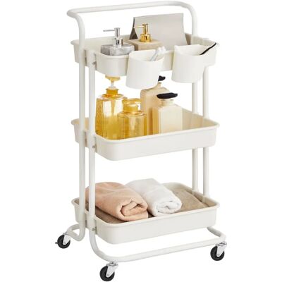 Songmics BSC067W01 3-tasoinen keittiötrolley - Säilytyswagen Songmics BSC067W01 3-tasoinen keittiötrolley - Säilytyswagen