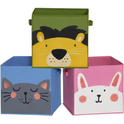 SONGMICS Aufbewahrungsbox - Tier-Motiv - Faltbar Stoff - 30cm SONGMICS Aufbewahrungsbox - Tier-Motiv - Faltbar Stoff - 30cm