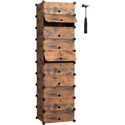 Songmics Braune modulare Schuhablage - Schuhorganizer Songmics Braune modulare Schuhablage - Schuhorganizer