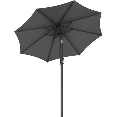SONGMICS Grey 2m Parasol Umbrella - UV Protection, Adjustable SONGMICS Grey 2m Parasol Umbrella - UV Protection, Adjustable