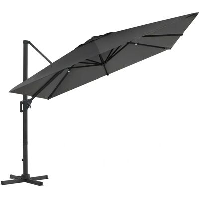 Parasol de jardin gris 360° tournant SONGMICS - Parapluie de terrasse - Publicité Parasol de jardin gris 360° tournant SONGMICS - Parapluie de terrasse - Publicité