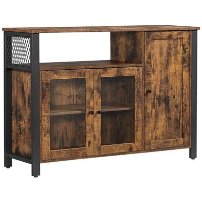 Vasagle LSC096B01 Rustikaler Braun und Schwarz Stauraum-Schrank - Stauraum Vasagle LSC096B01 Rustikaler Braun und Schwarz Stauraum-Schrank - Stauraum