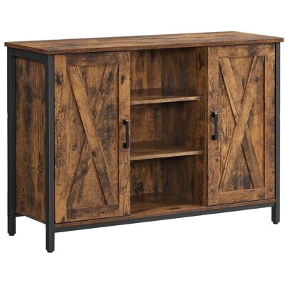 VASAGLE Rustik Industrie-Sideboard - Stauraum mit verstellbaren Regalen VASAGLE Rustik Industrie-Sideboard - Stauraum mit verstellbaren Regalen